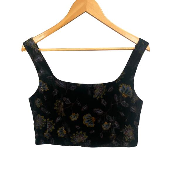 Rachel Zoe Tops - Rachel Zoe Crop Top Women Size 12 Velvet Sleeveless Whimsigoth Fairy Grunge Boho